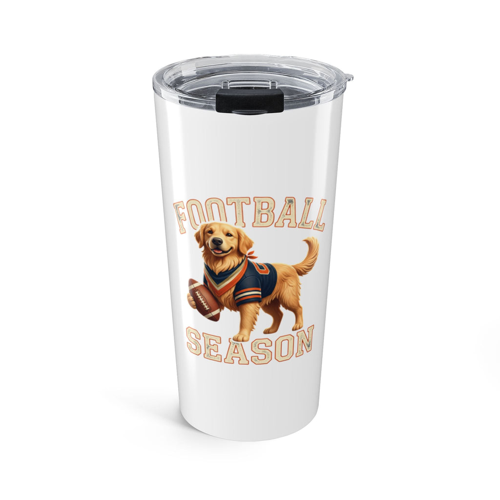 Football Season 20oz Tumbler — Golden Retriever Game Day Travel Mug