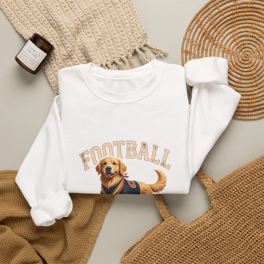 Football Season Sweatshirt — Cute Golden Retriever Dog Jersey Crewneck
