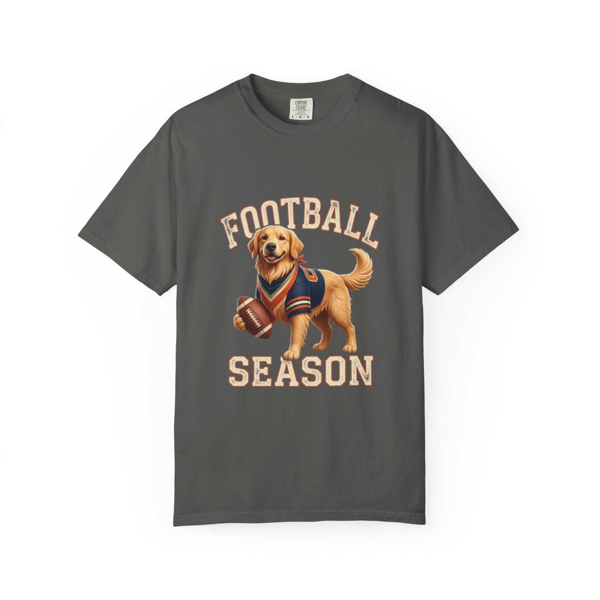 Football Season T-Shirt — Golden Retriever with Football