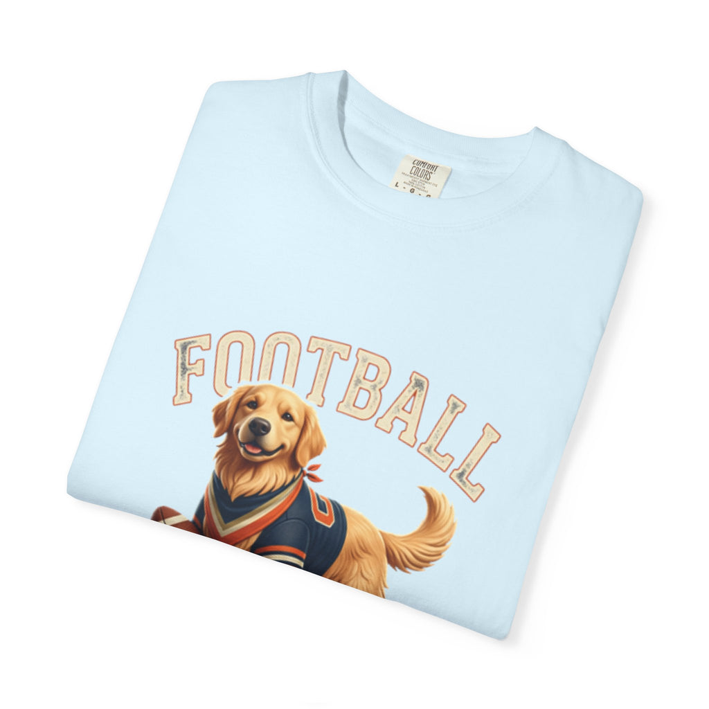 Football Season T-Shirt — Golden Retriever with Football