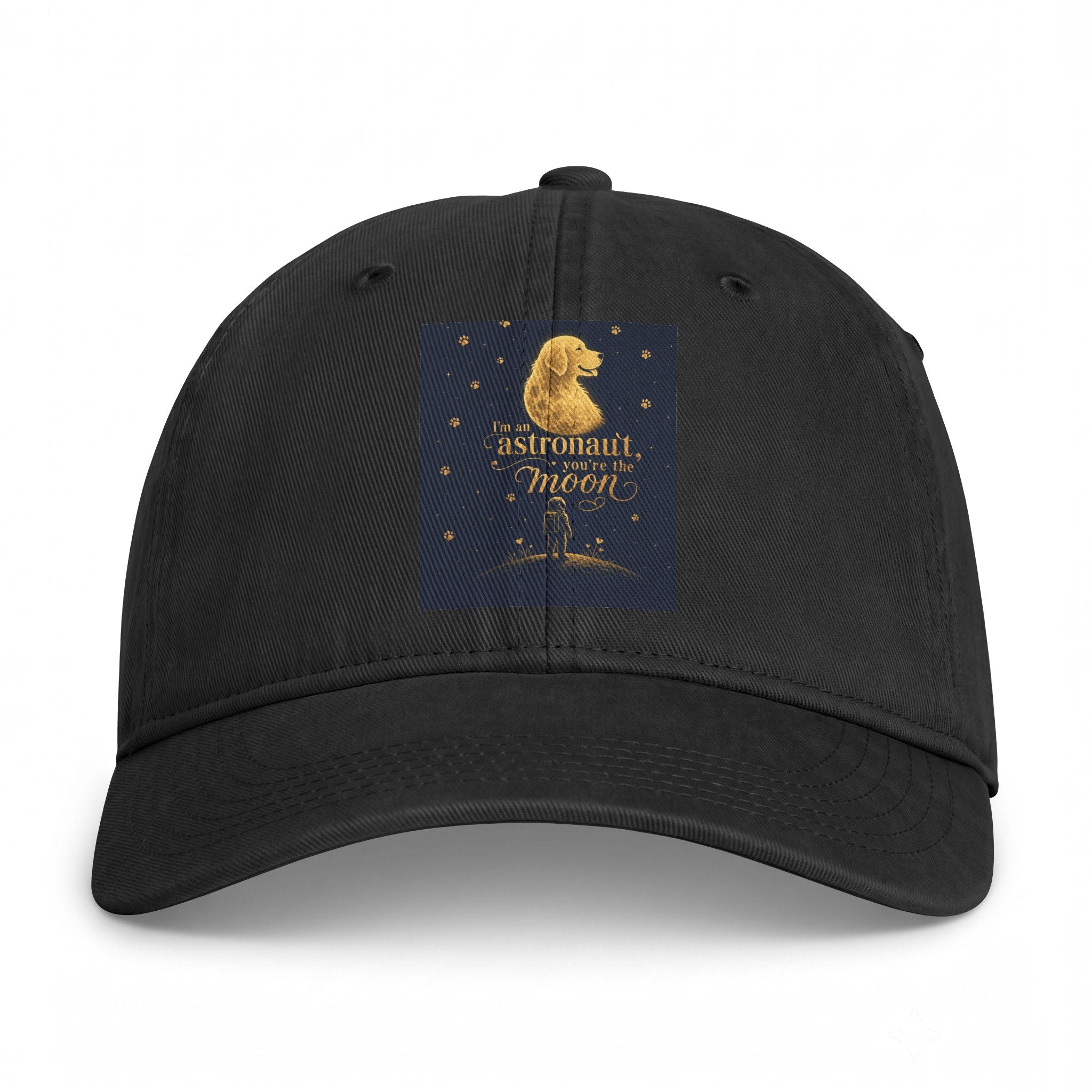 Astronaut Moon Vintage Washed Cap — Coastal Retro Baseball Hat