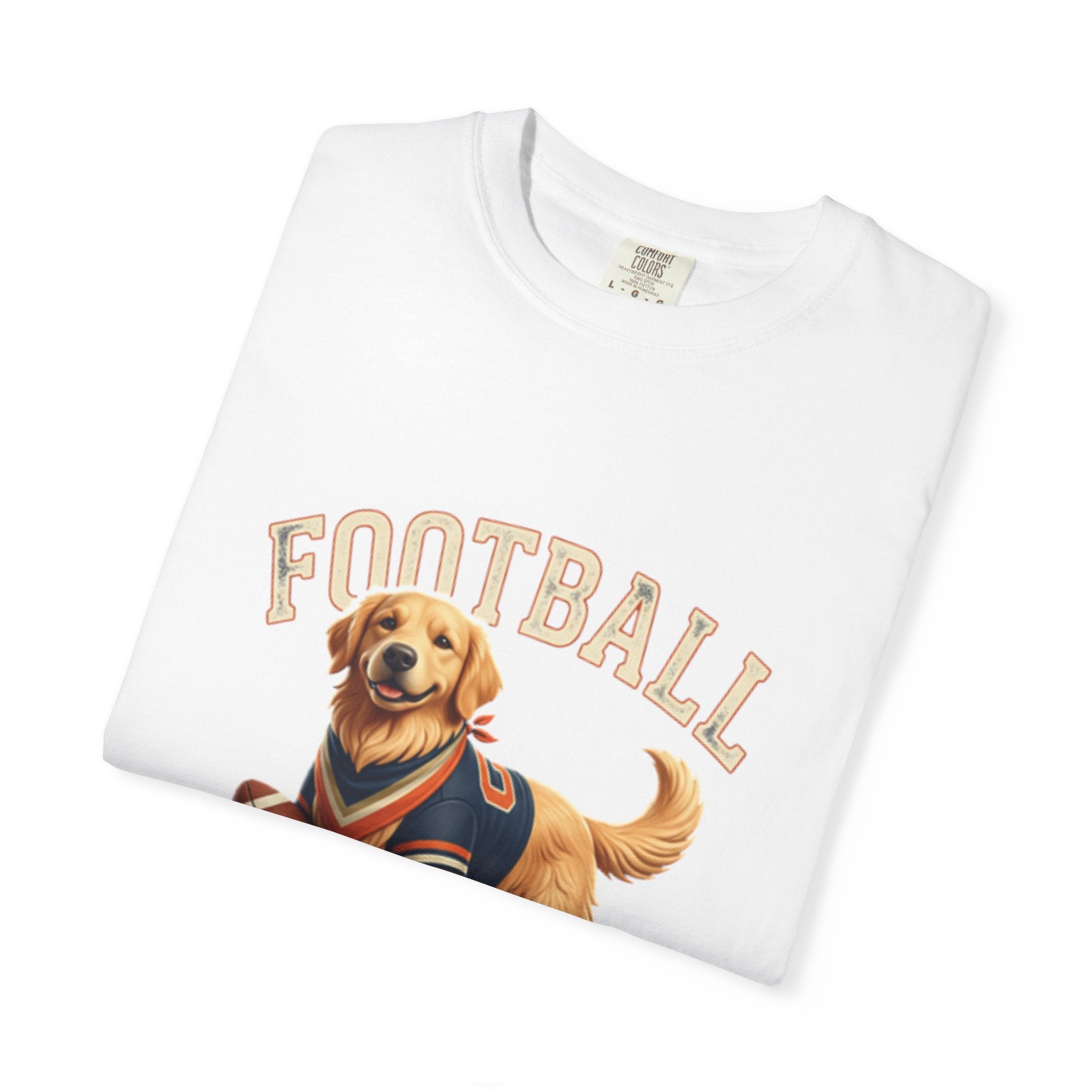 Football Season T-Shirt — Golden Retriever with Football