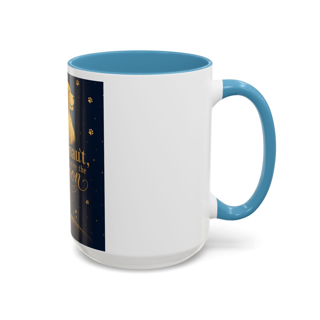 Accent Coffee Mug — “I’m an Astronaut, You’re the Moon” Dog Moonlight Design