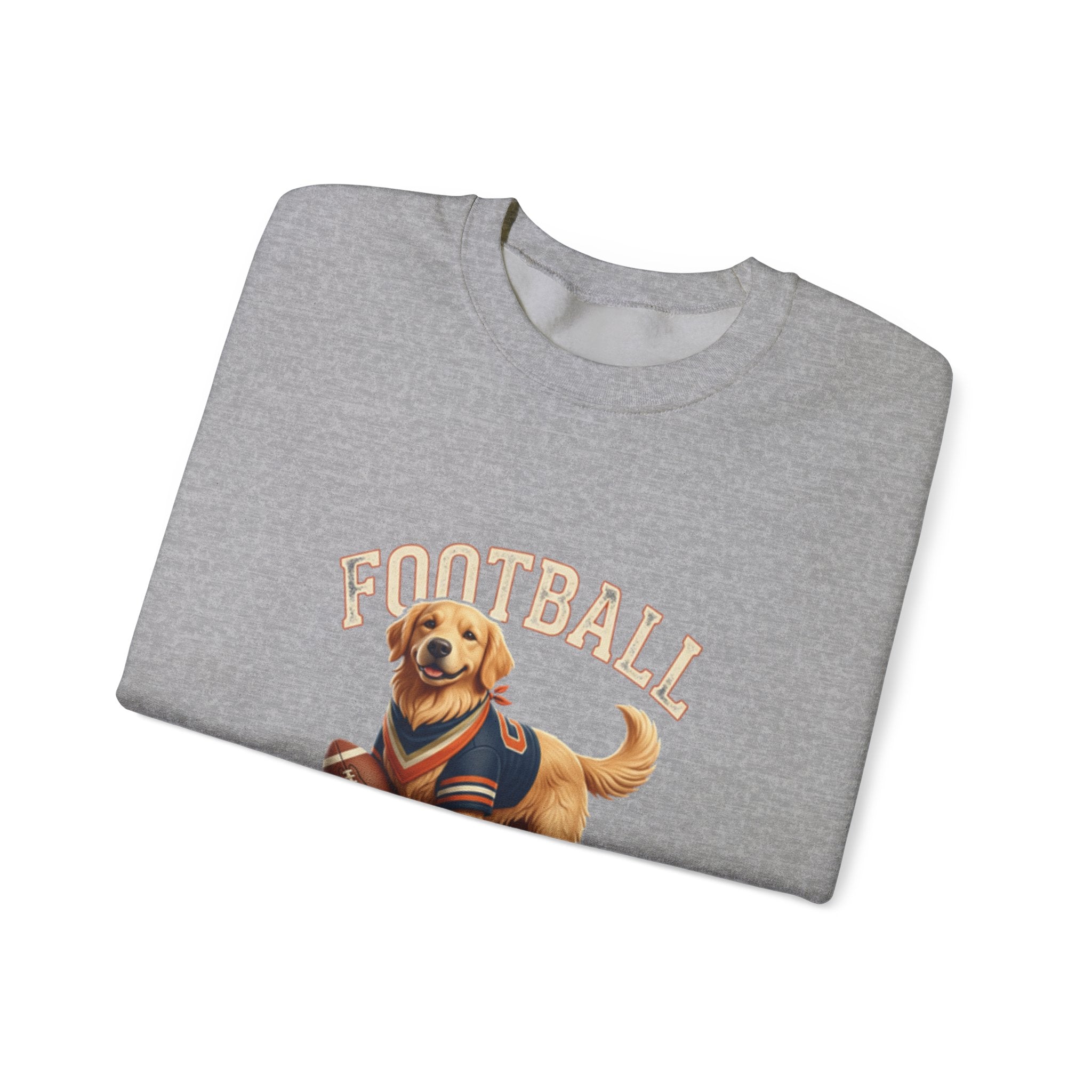Football Season Sweatshirt — Cute Golden Retriever Dog Jersey Crewneck