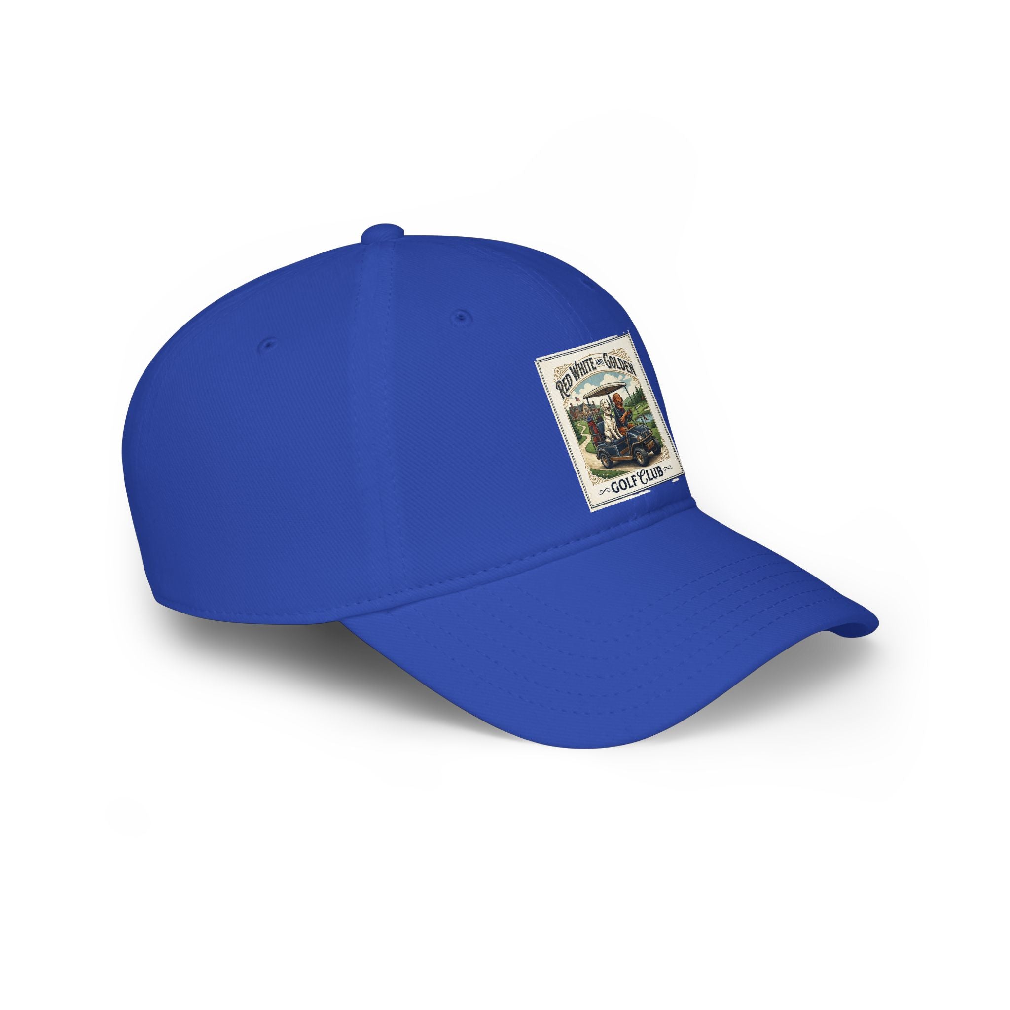 Vintage Golf Club Patch Cap - 'Red White & Golden' Low Profile Baseball Hat