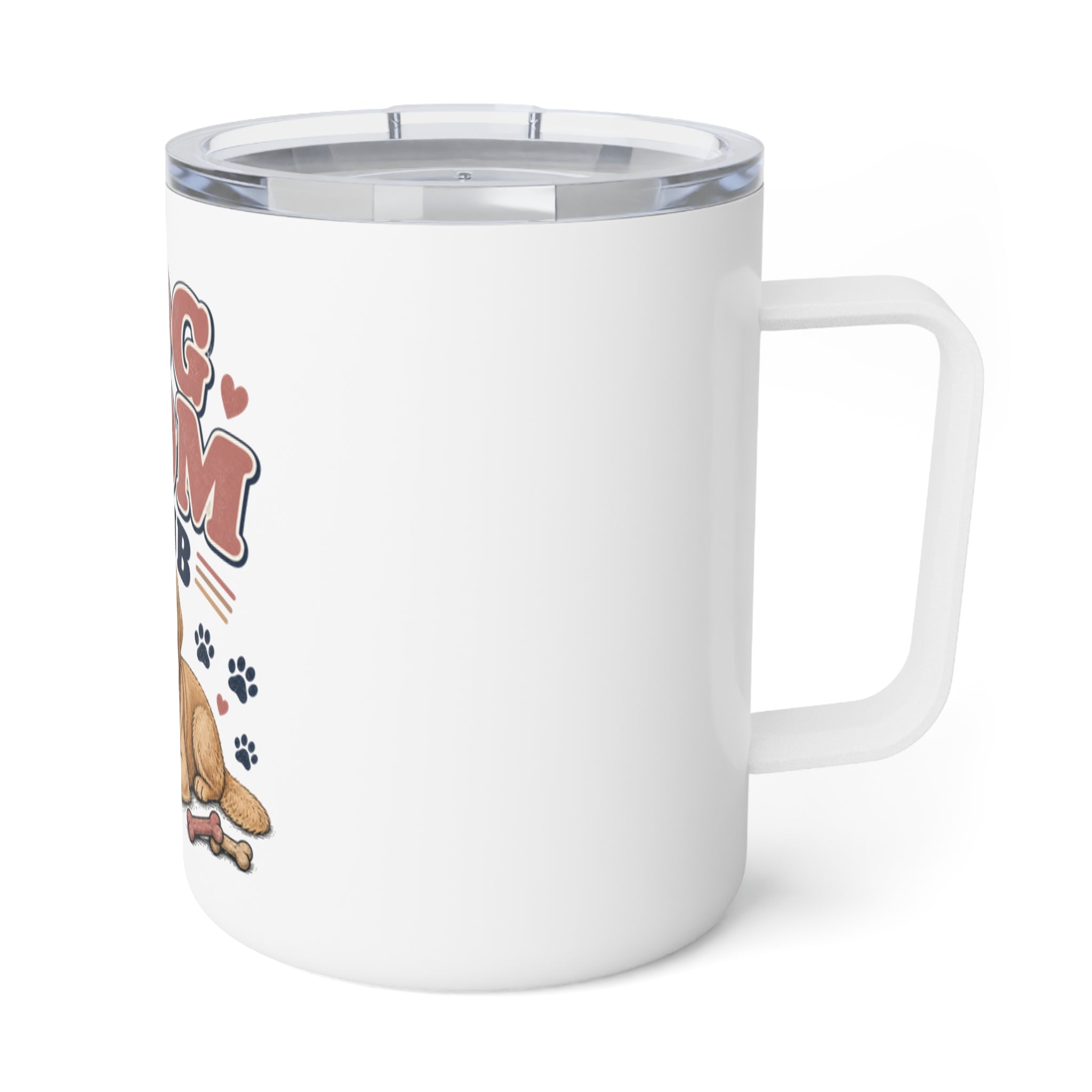 Dog Mom Club 10oz Insulated Coffee Mug — Cute Golden Retriever Design