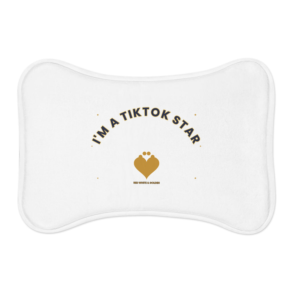 Pet Feeding Mat — "I'm a TikTok Star" Non-Slip Food & Water Placemat