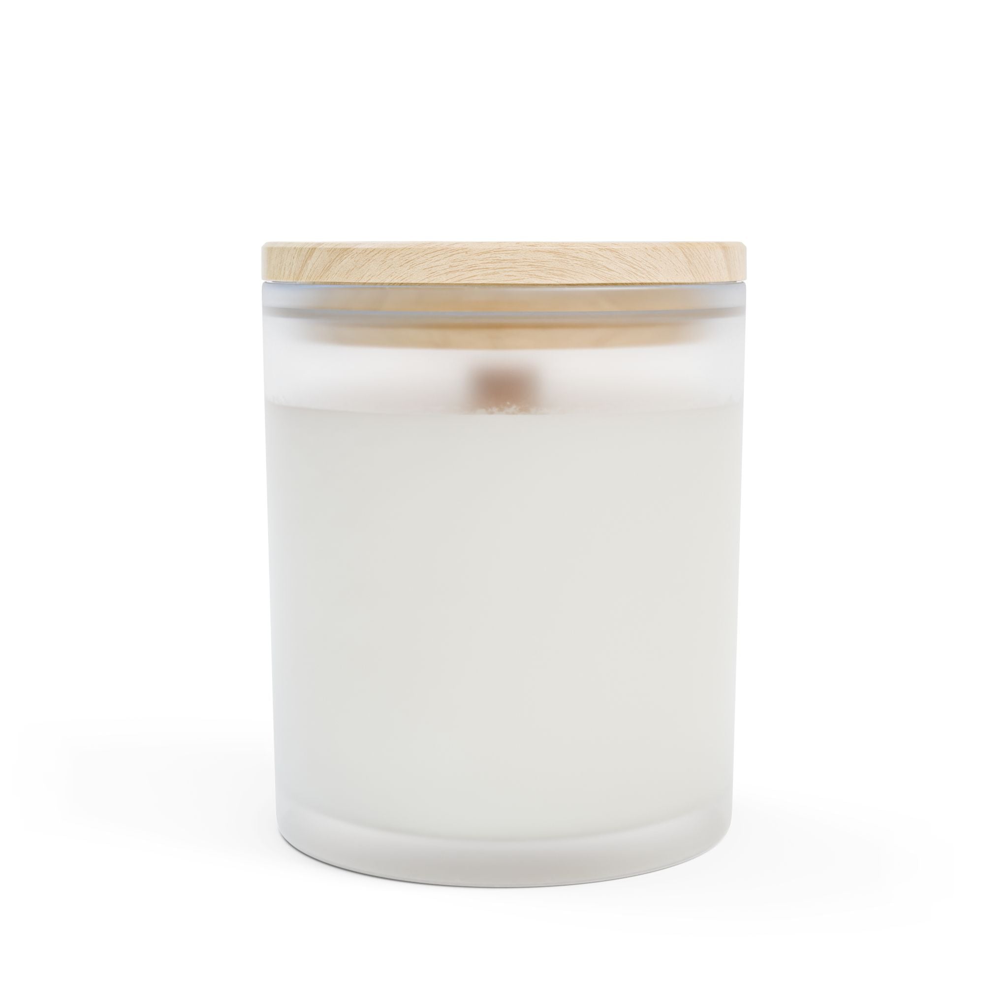 Fall Vibes Frosted Glass Candle — 11 oz Autumn Pumpkin & Apple Scent