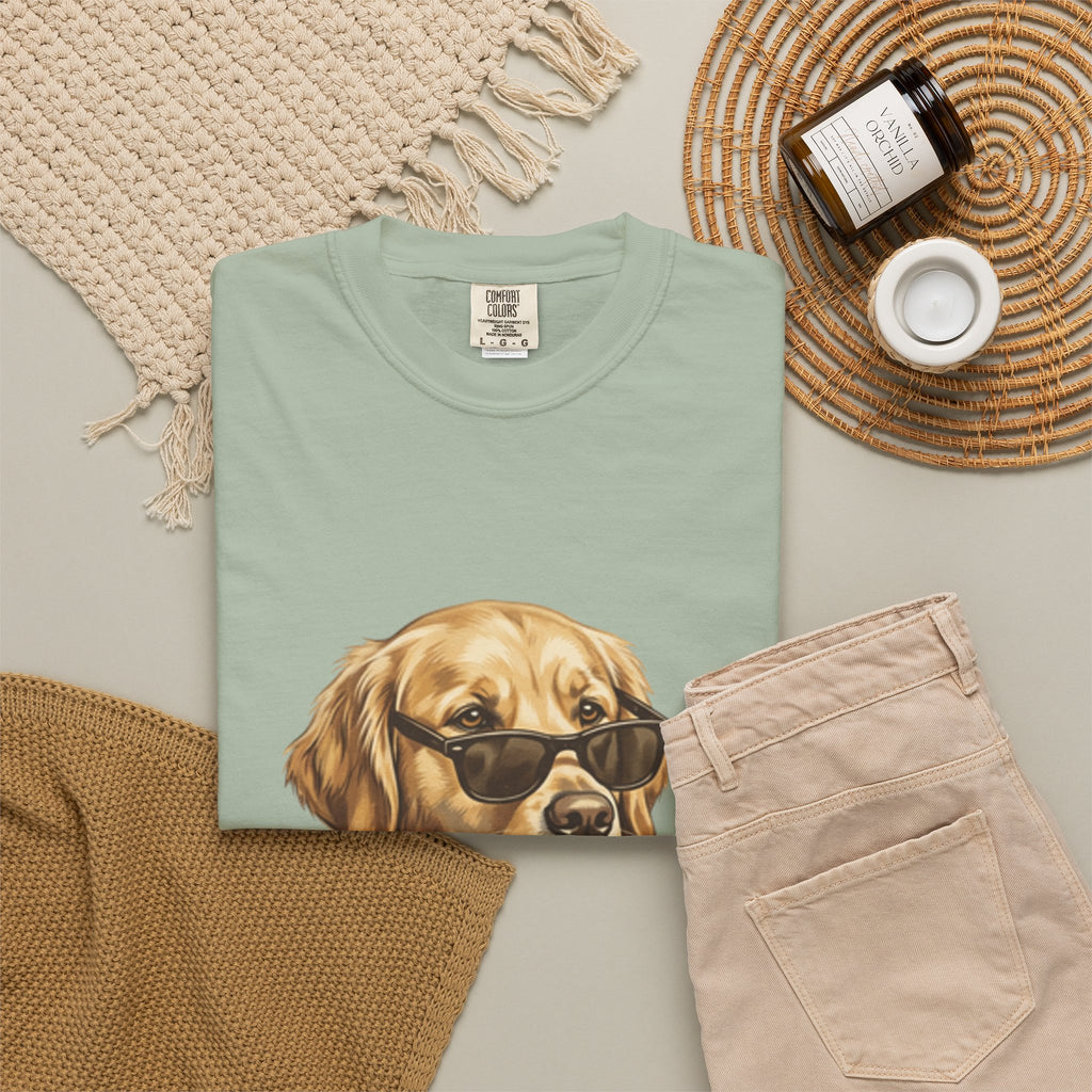 Bruh Sunglasses Golden Retriever T-Shirt