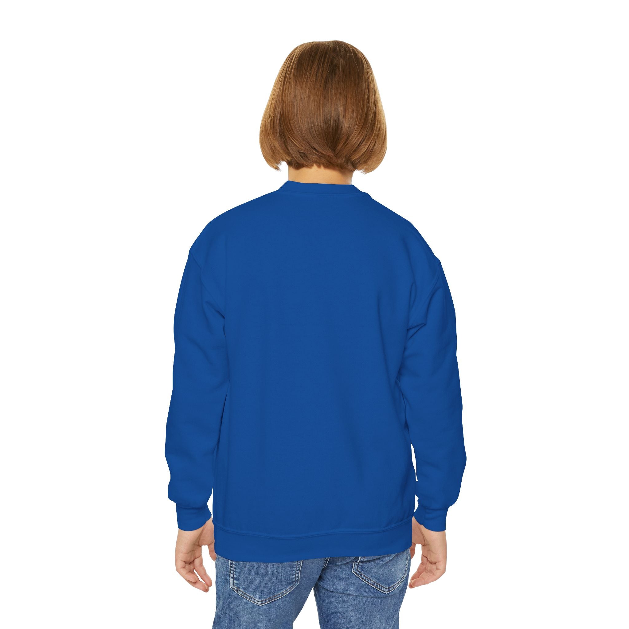 Youth Crewneck Sweatshirt - "Astronauts in the Moon" Cute Golden Bear & Moon Kids Pullover