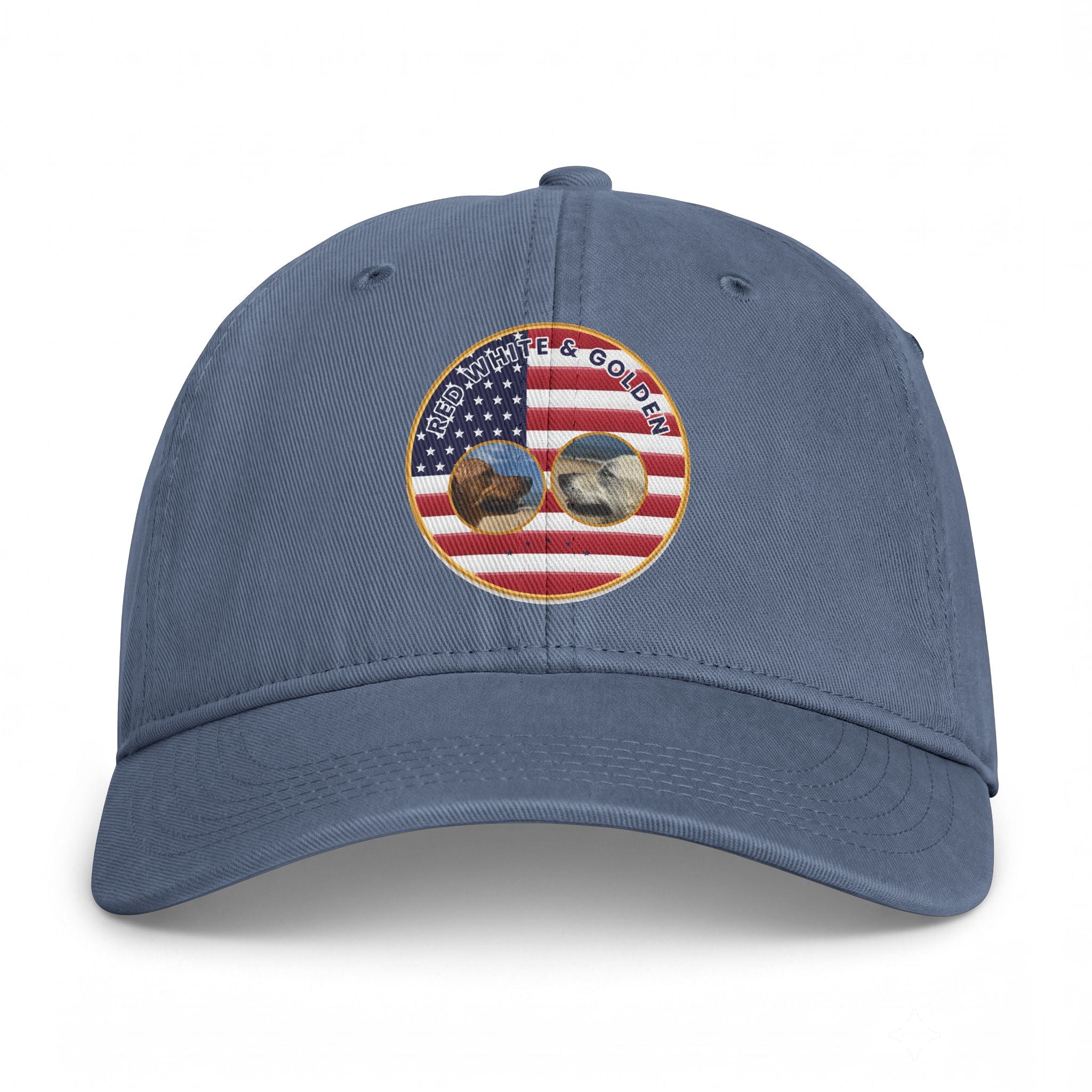 Golf & Golfers American Flag Patch Cap — Coastal Washed Baseball Hat