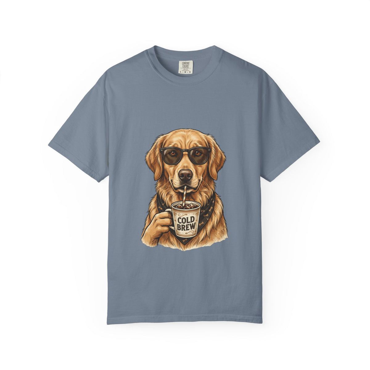 Cold Brew Golden Retriever T-Shirt — Dog Coffee Lover Tee