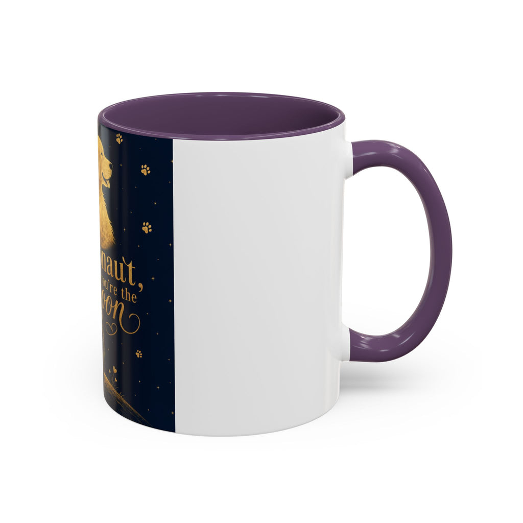Accent Coffee Mug — “I’m an Astronaut, You’re the Moon” Dog Moonlight Design