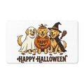 Halloween Dog Doormat — "Happy Halloween" Pumpkin & Costume Welcome Mat