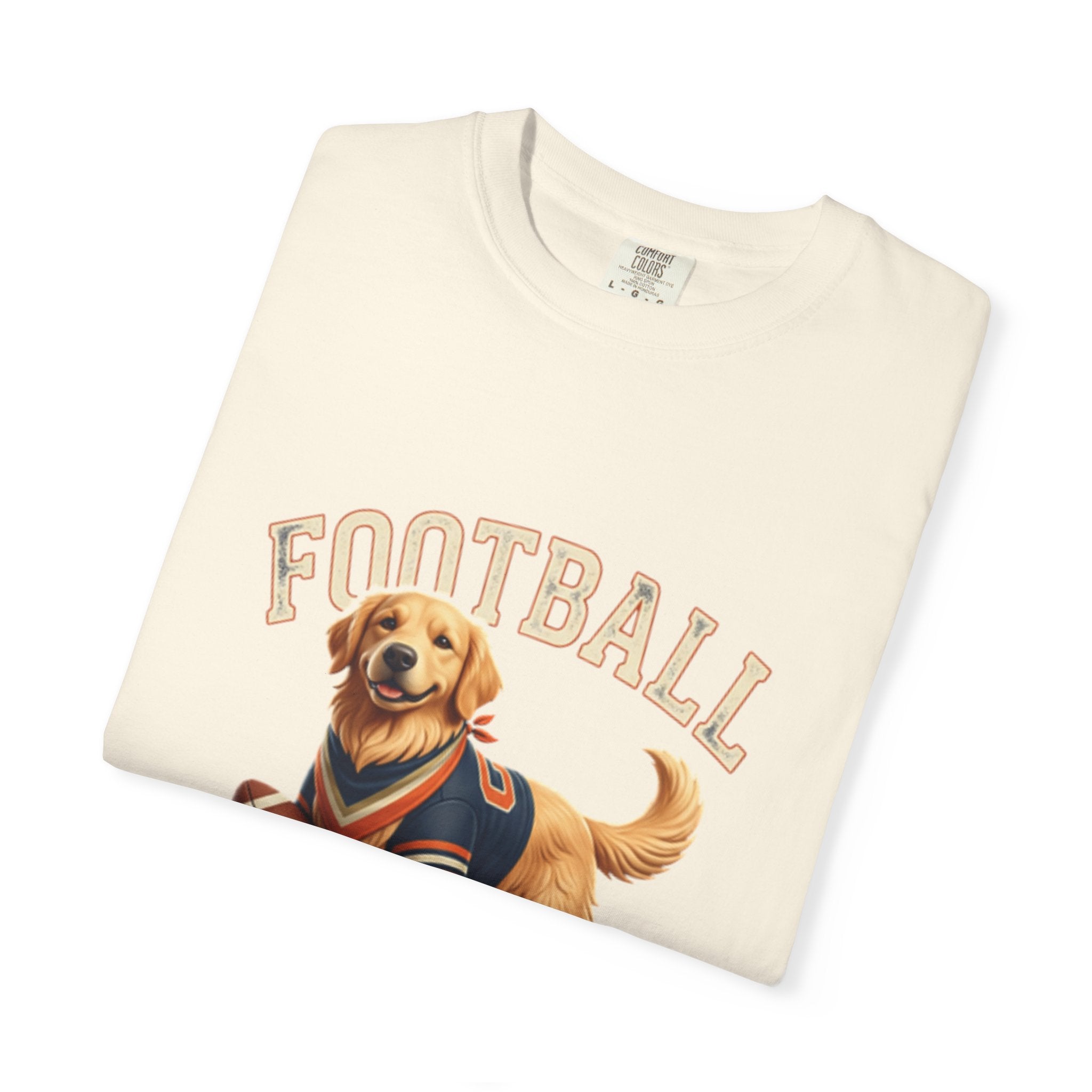 Football Season T-Shirt — Golden Retriever with Football