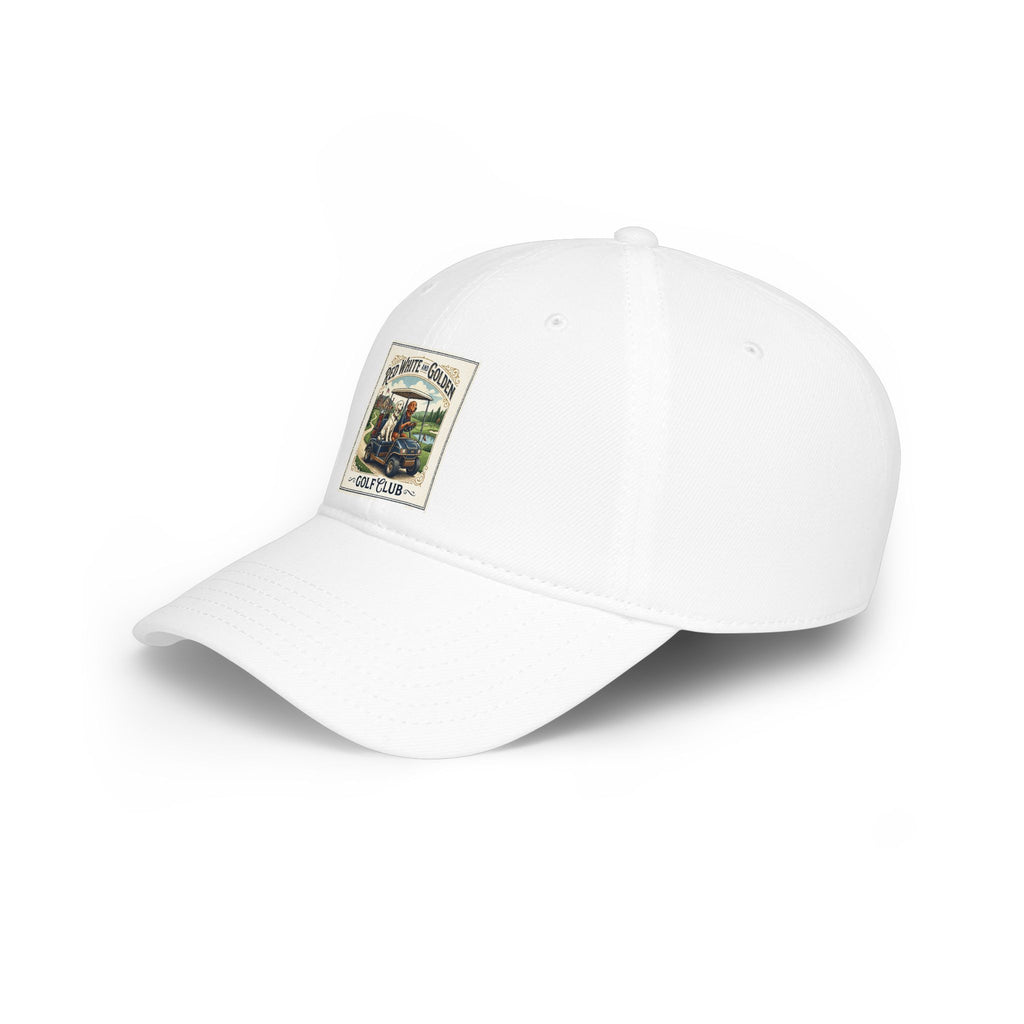 Vintage Golf Club Patch Cap - 'Red White & Golden' Low Profile Baseball Hat
