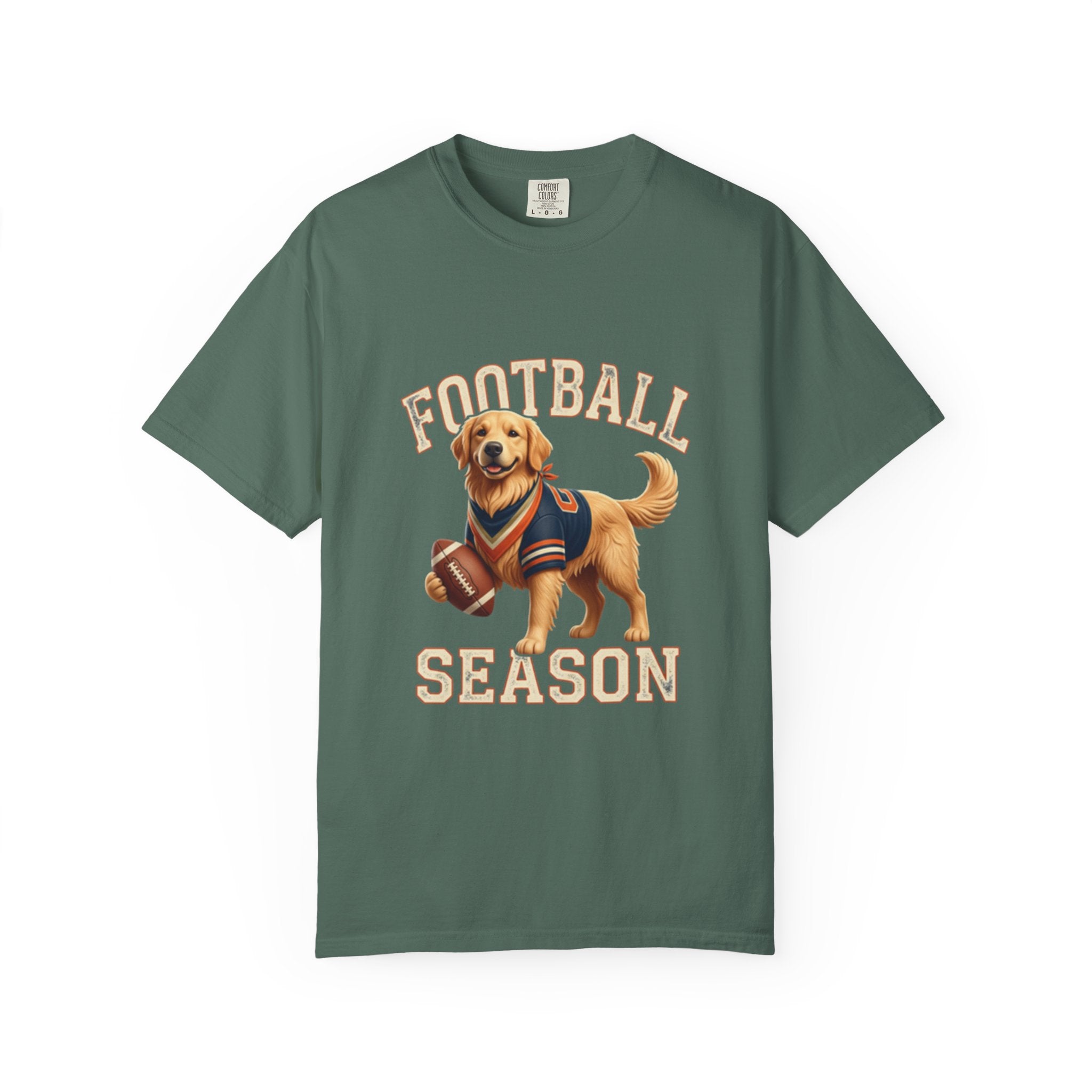 Football Season T-Shirt — Golden Retriever with Football