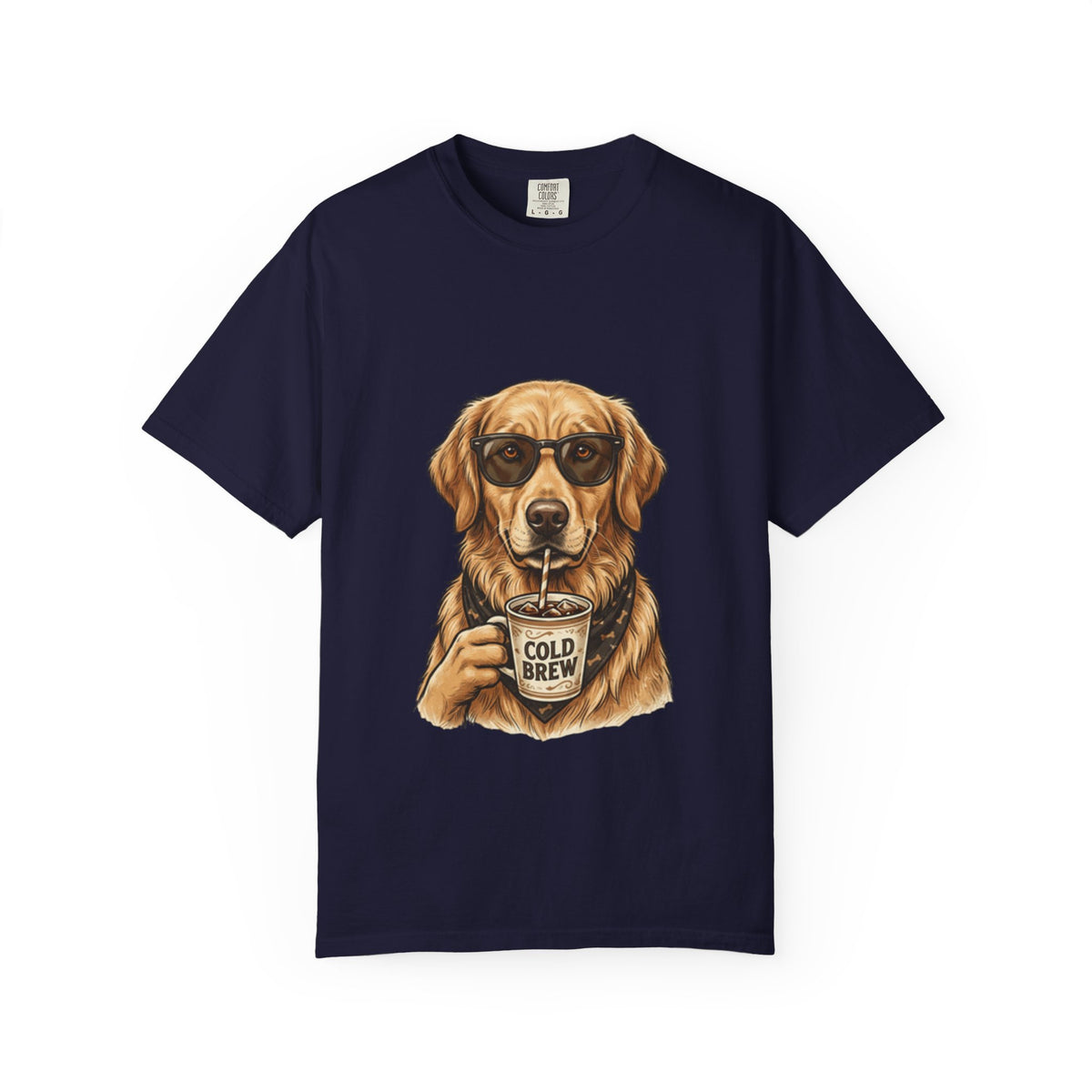 Cold Brew Golden Retriever T-Shirt — Dog Coffee Lover Tee