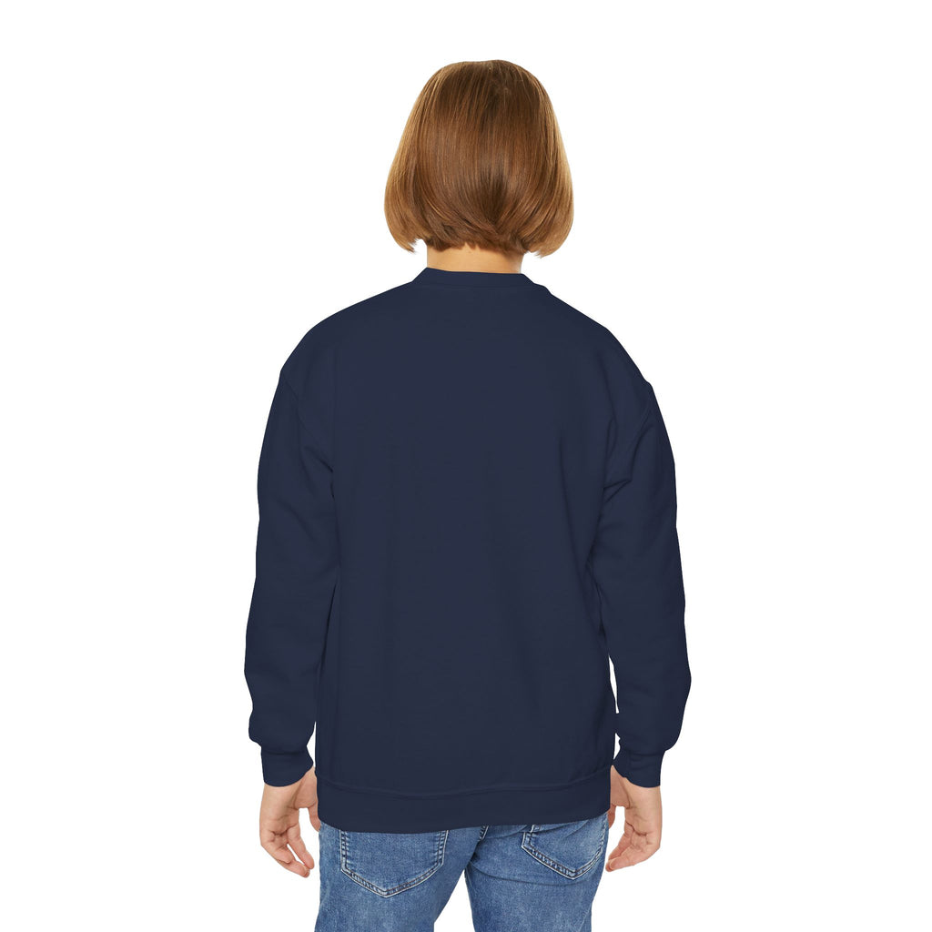 Youth Crewneck Sweatshirt - "Astronauts in the Moon" Cute Golden Bear & Moon Kids Pullover