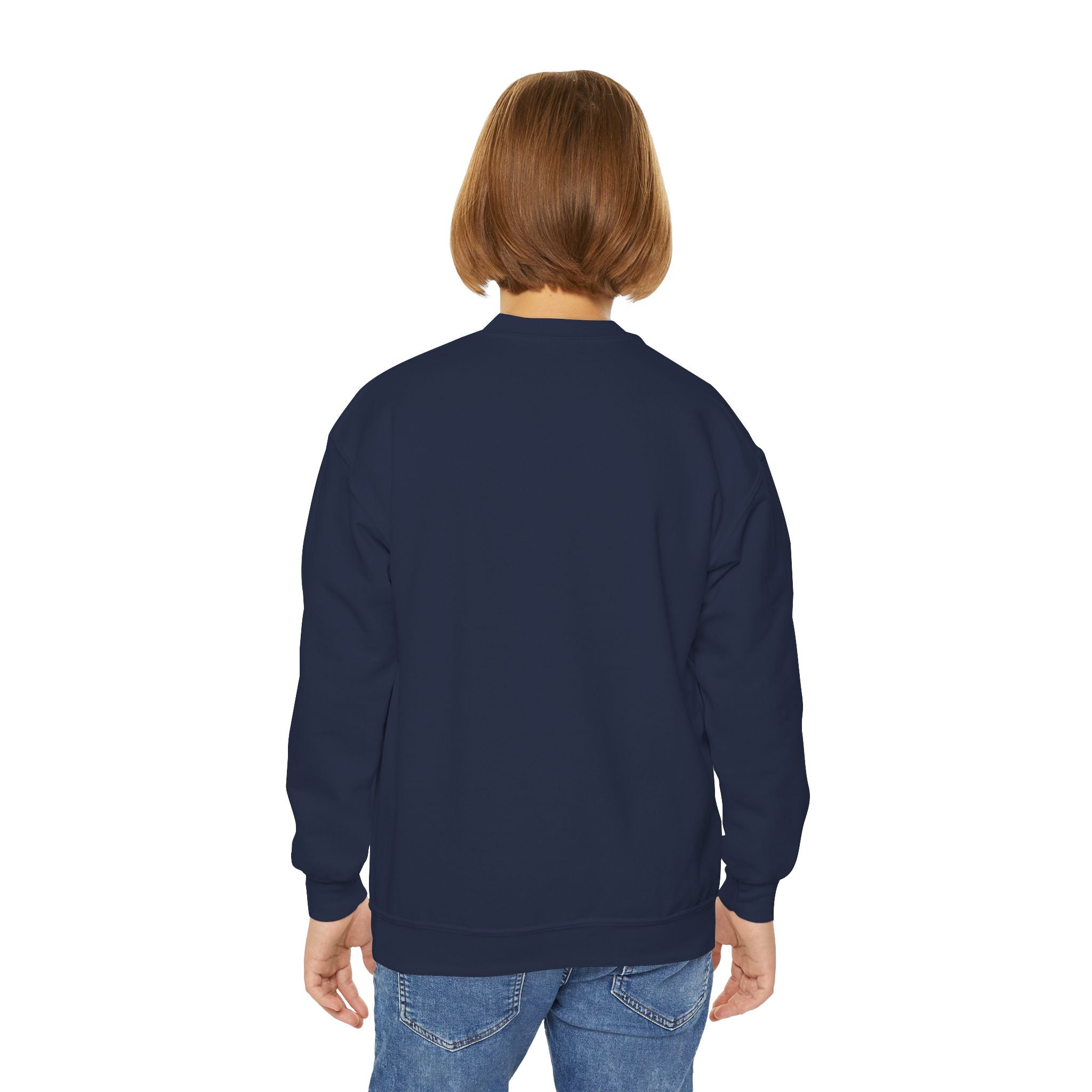 Youth Crewneck Sweatshirt - "Astronauts in the Moon" Cute Golden Bear & Moon Kids Pullover