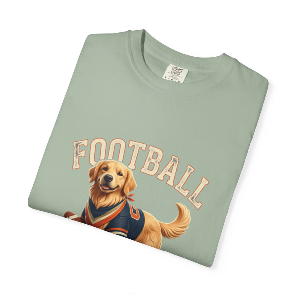 Football Season T-Shirt — Golden Retriever with Football