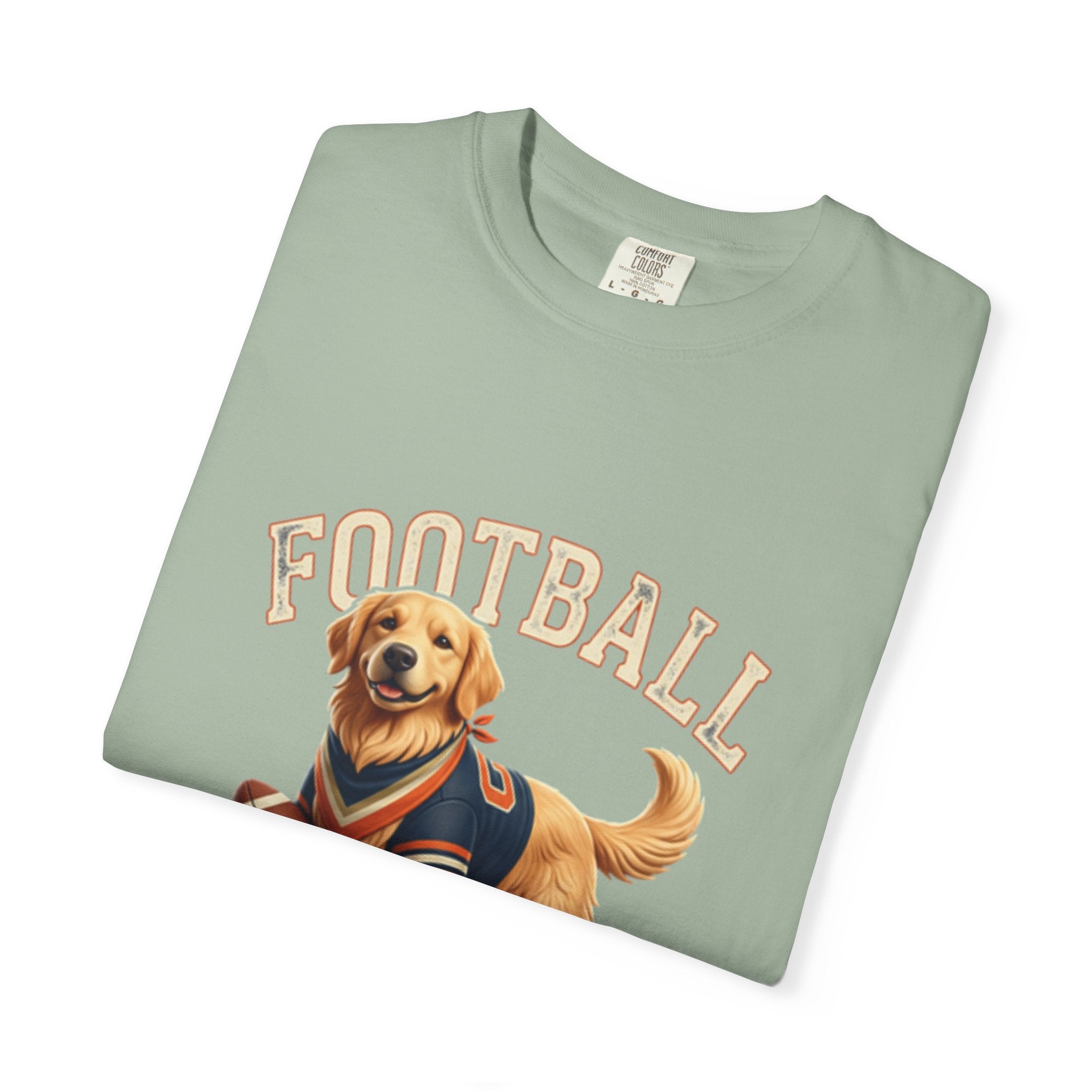 Football Season T-Shirt — Golden Retriever with Football
