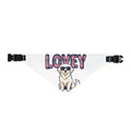 Lovey Dog Clip-On Pet Bandana – Cute Plaid Text Design for Small Dogs & Puppies