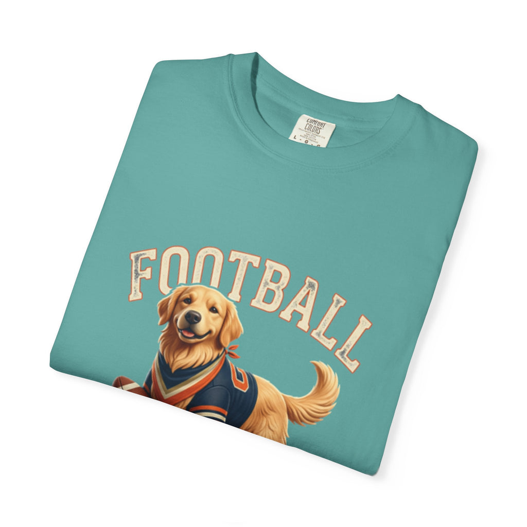 Football Season T-Shirt — Golden Retriever with Football