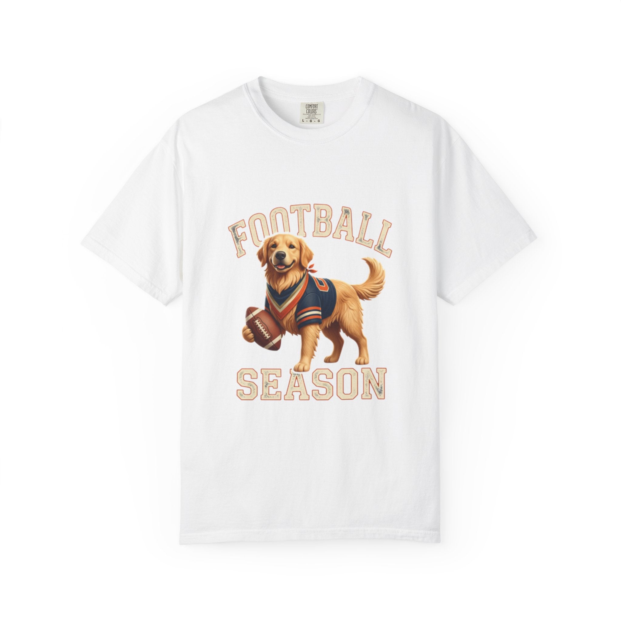 Football Season T-Shirt — Golden Retriever with Football
