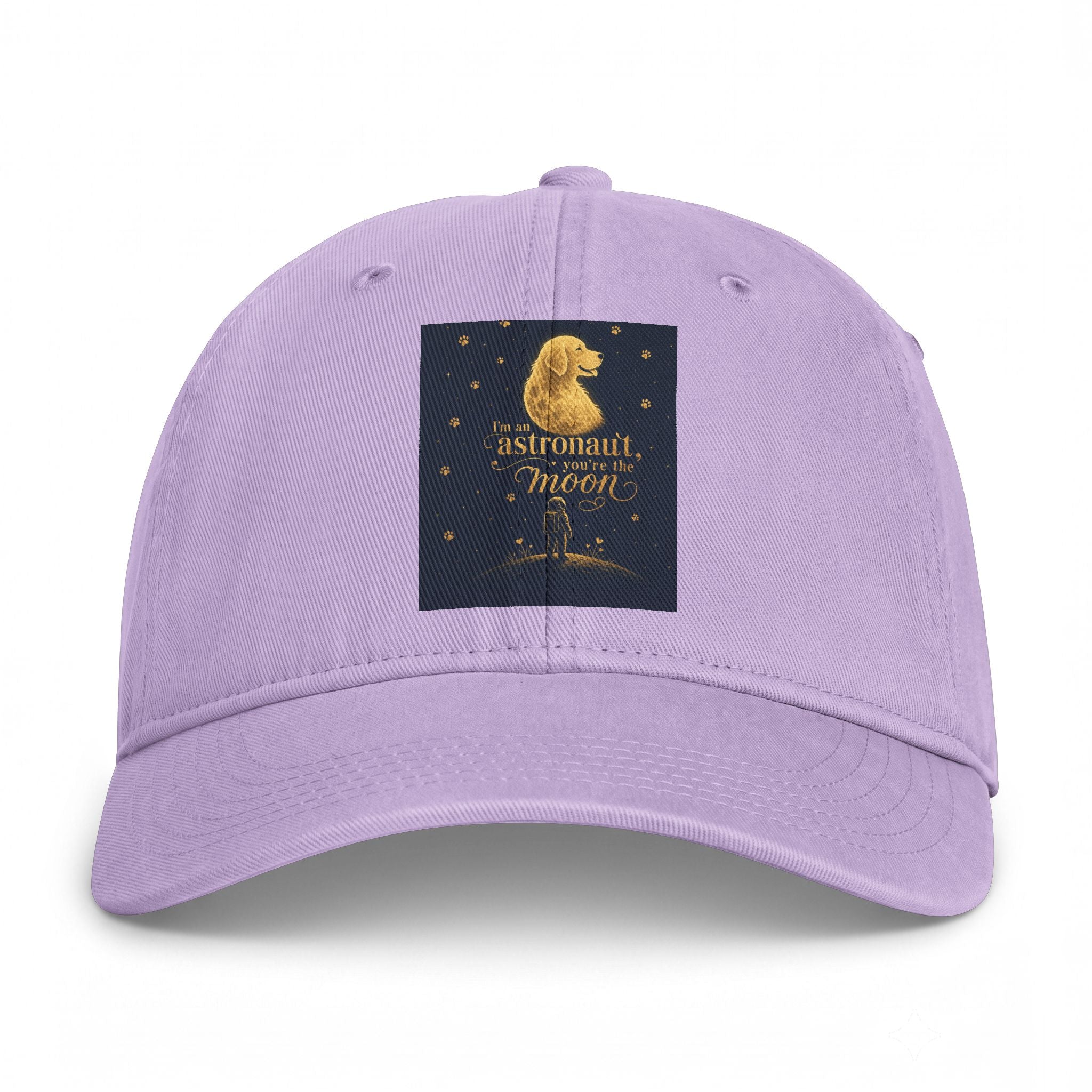 Astronaut Moon Vintage Washed Cap — Coastal Retro Baseball Hat