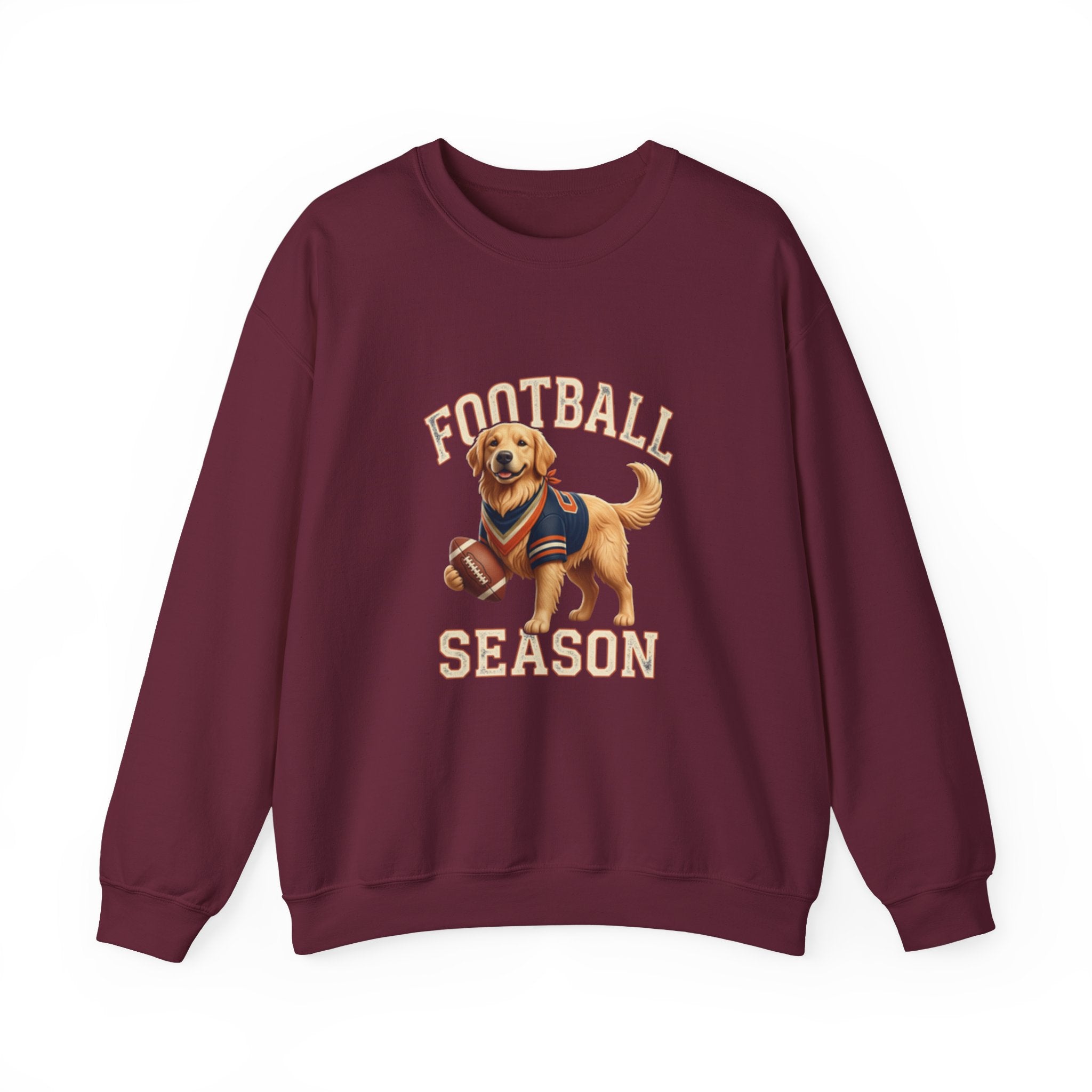 Football Season Sweatshirt — Cute Golden Retriever Dog Jersey Crewneck