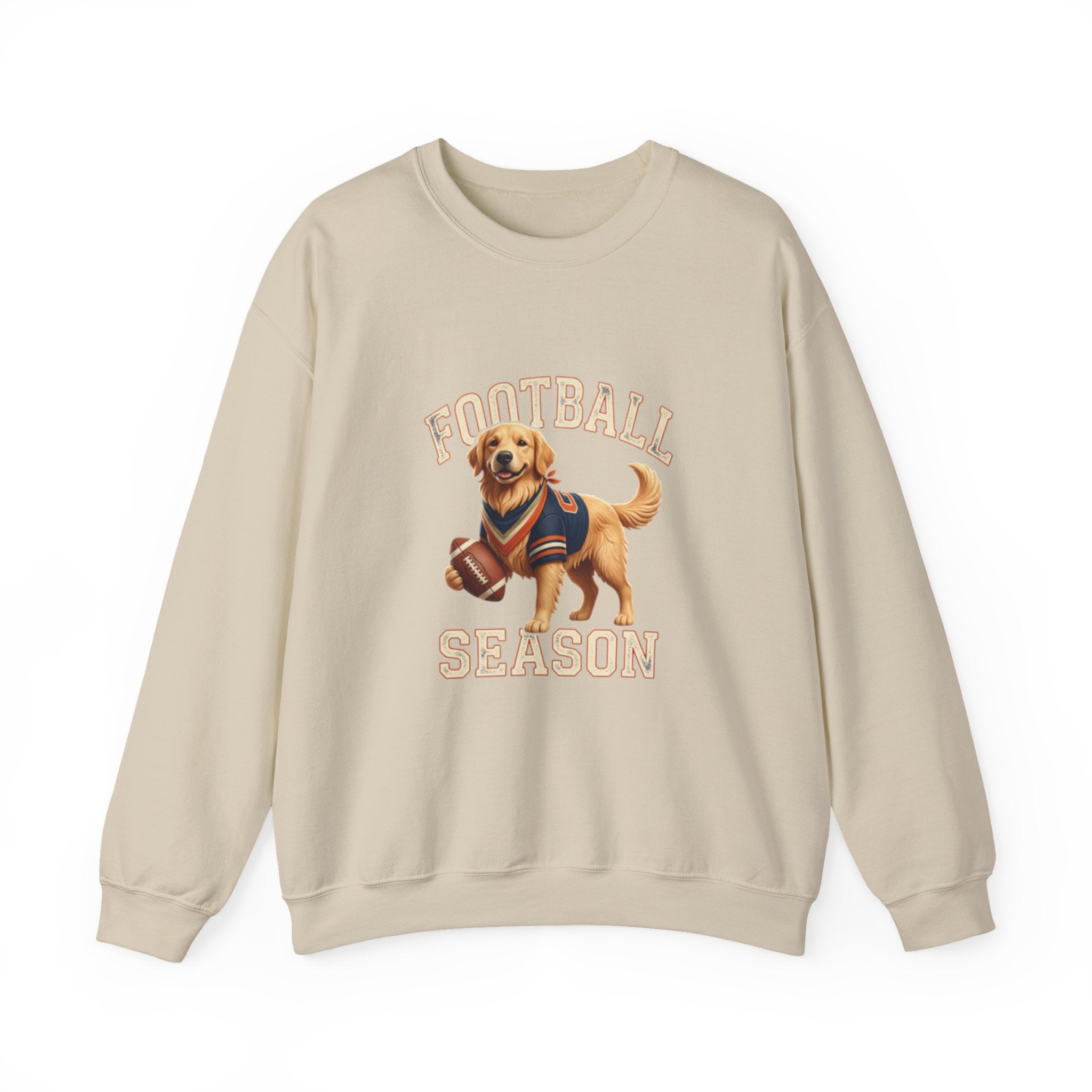Football Season Sweatshirt — Cute Golden Retriever Dog Jersey Crewneck