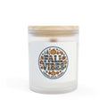 Fall Vibes Frosted Glass Candle — 11 oz Autumn Pumpkin & Apple Scent