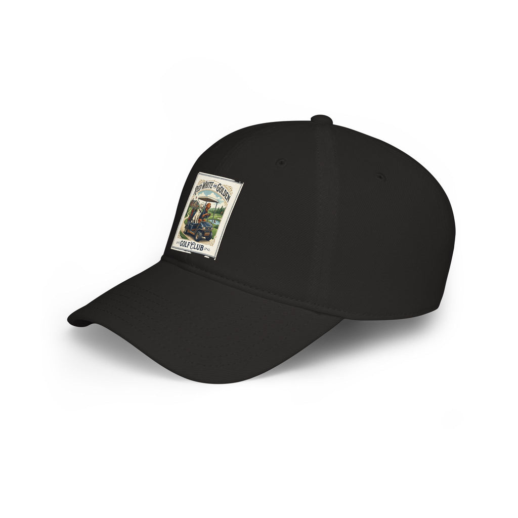 Vintage Golf Club Patch Cap - 'Red White & Golden' Low Profile Baseball Hat