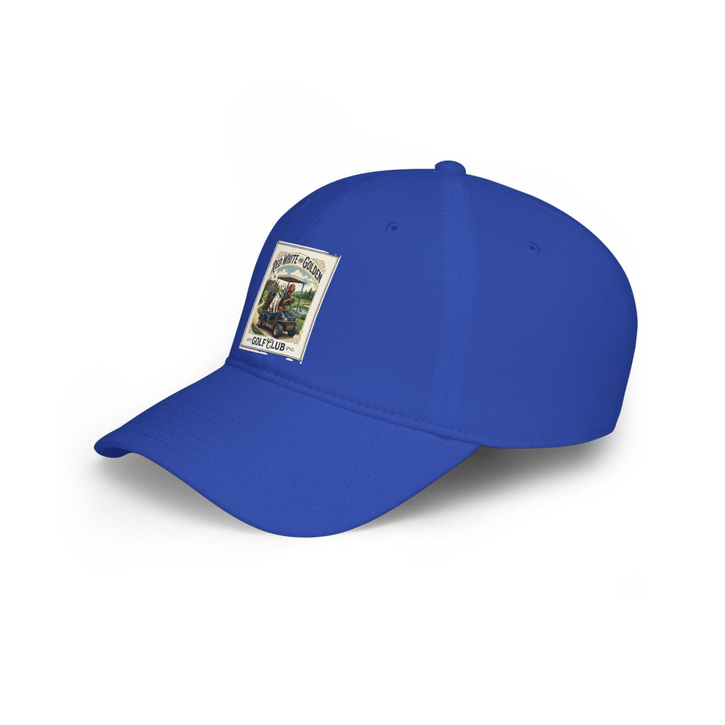 Vintage Golf Club Patch Cap - 'Red White & Golden' Low Profile Baseball Hat