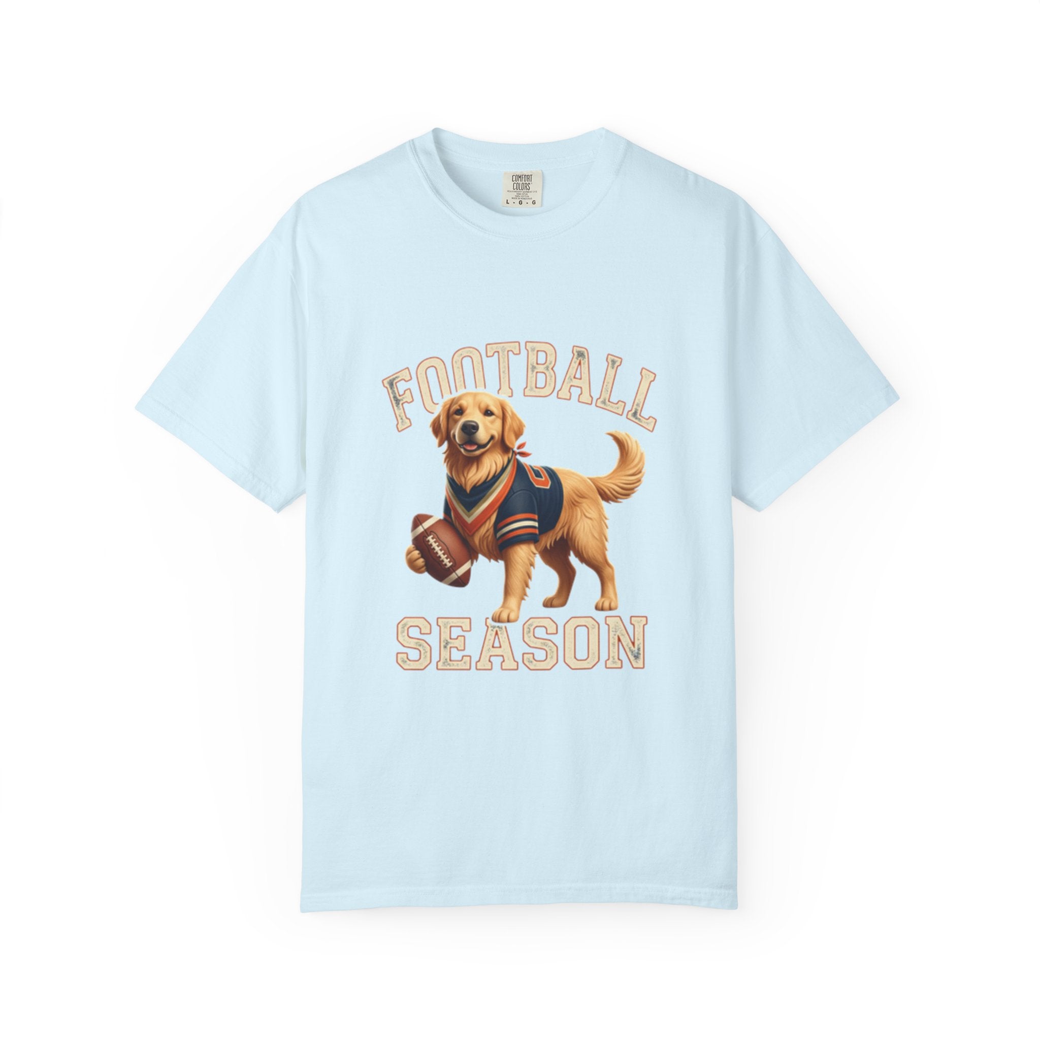 Football Season T-Shirt — Golden Retriever with Football