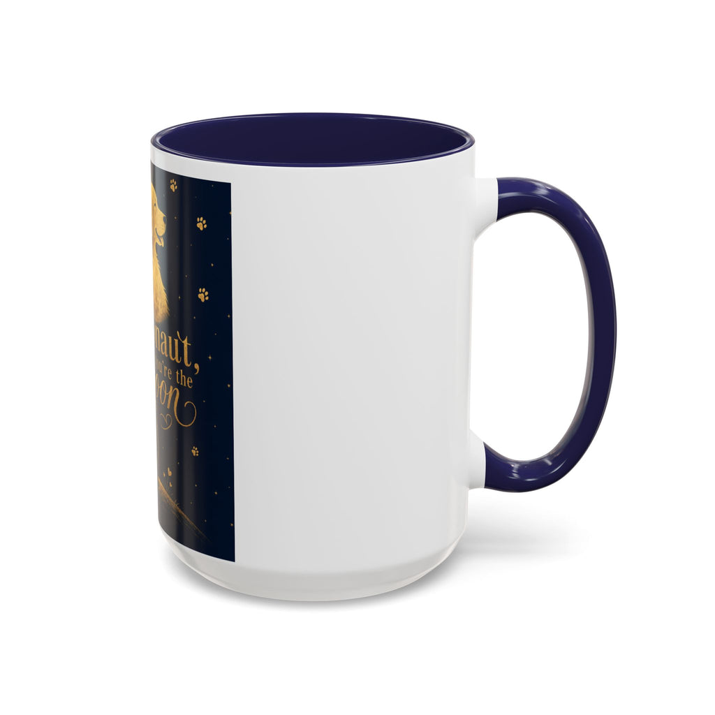 Accent Coffee Mug — “I’m an Astronaut, You’re the Moon” Dog Moonlight Design