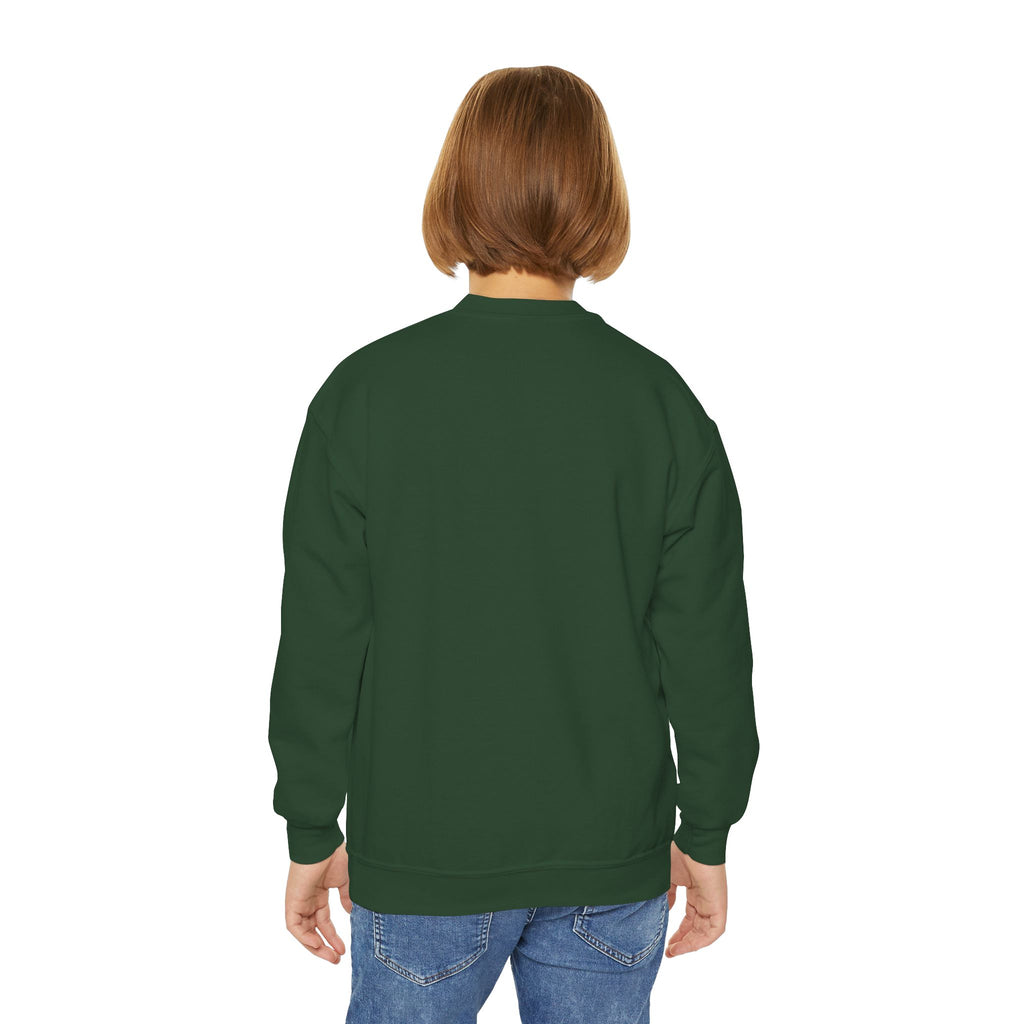 Youth Crewneck Sweatshirt - "Astronauts in the Moon" Cute Golden Bear & Moon Kids Pullover