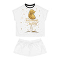 Women's Pajama Set - "I'm an Astronaut, You're the Moon" Cute Astronaut & Dog Sleepwear