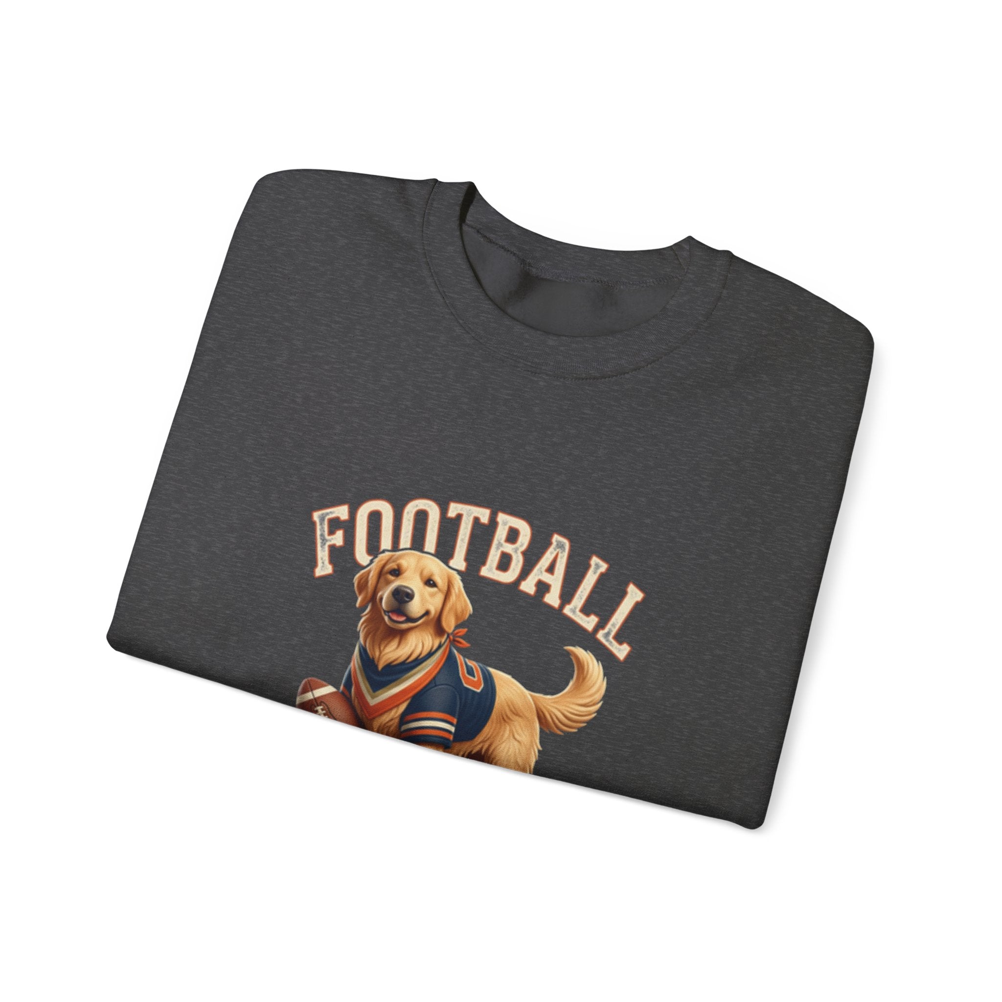 Football Season Sweatshirt — Cute Golden Retriever Dog Jersey Crewneck