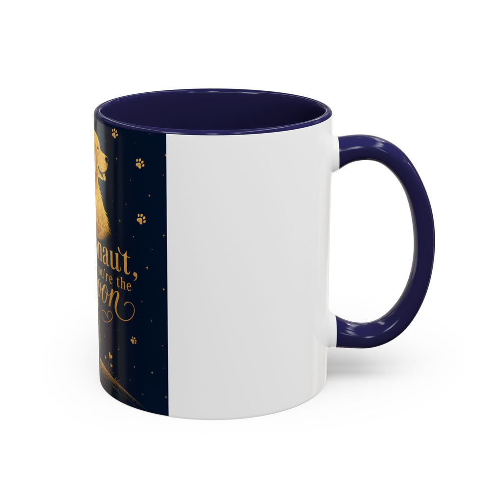 Accent Coffee Mug — “I’m an Astronaut, You’re the Moon” Dog Moonlight Design