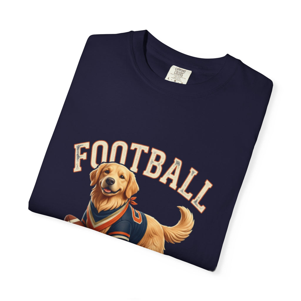 Football Season T-Shirt — Golden Retriever with Football