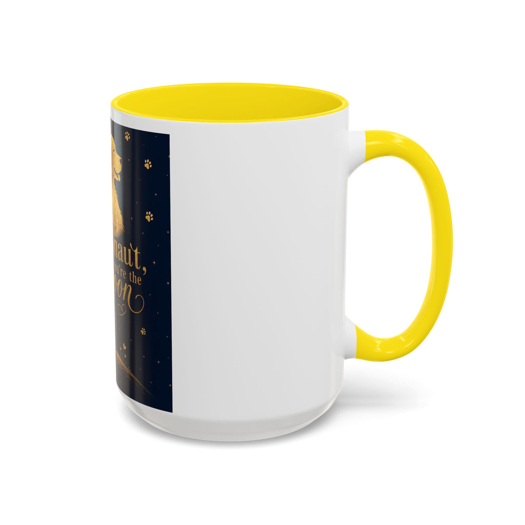 Accent Coffee Mug — “I’m an Astronaut, You’re the Moon” Dog Moonlight Design