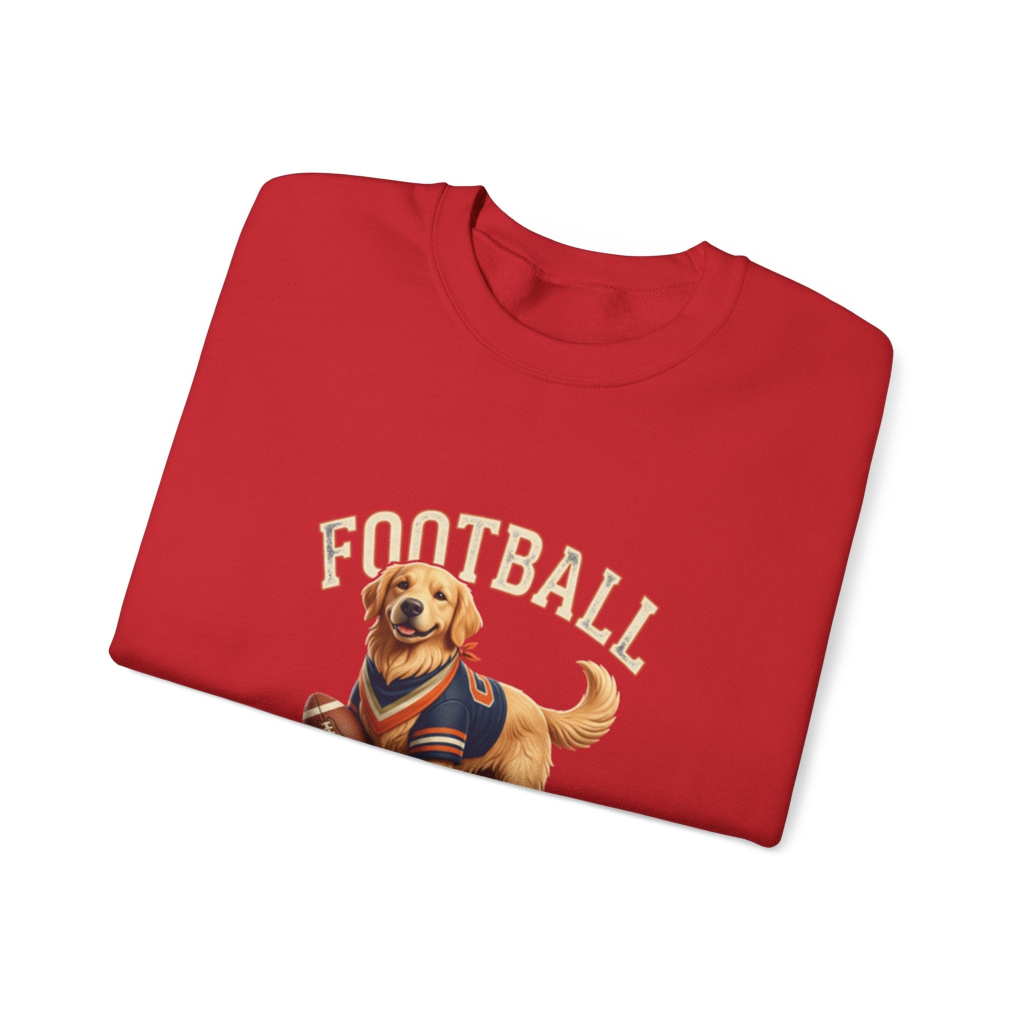 Football Season Sweatshirt — Cute Golden Retriever Dog Jersey Crewneck